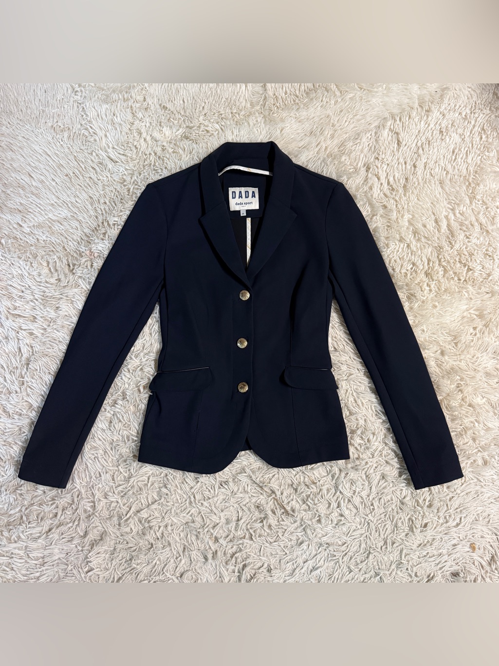 Women’s Size 34 Navy Dada Sport Horseback Riding Show Coat. Good Condition.